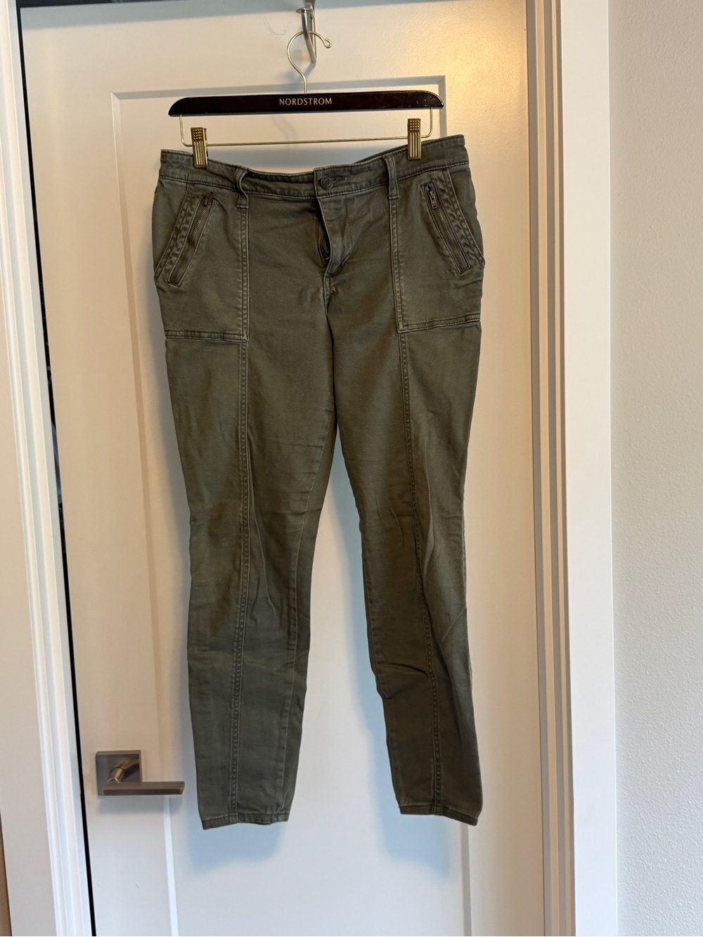 Women’s Olive Green Utility Jeans